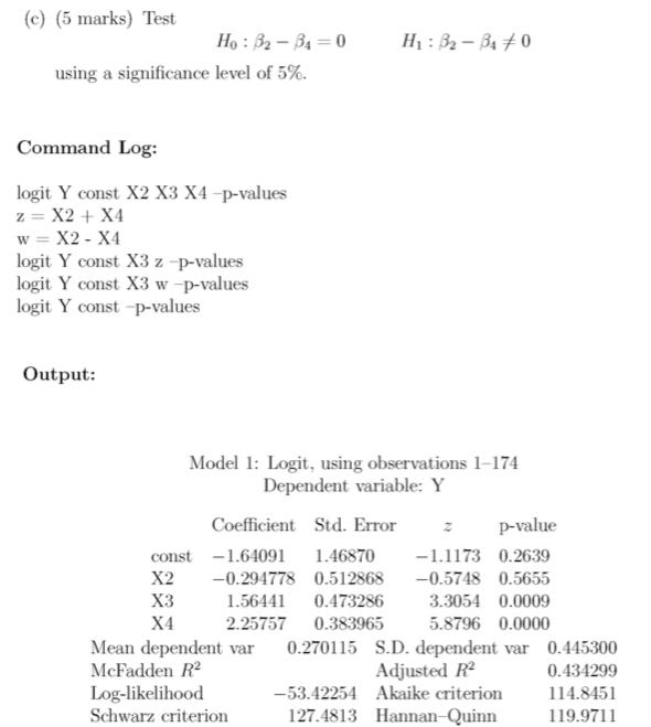 2. Consider the following model for a binary | Chegg.com