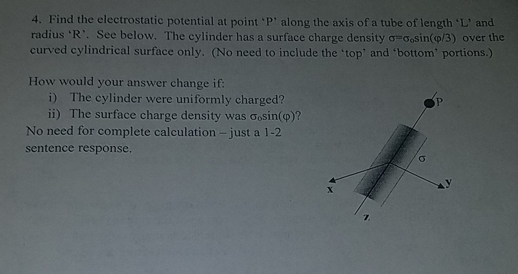Solved 4. Find the electrostatic potential at point 'P' | Chegg.com