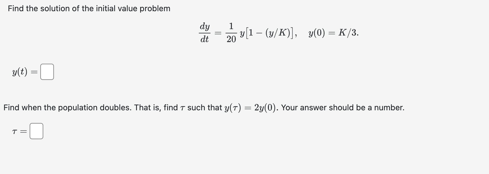 Solved Can I have help with this ordinary differential | Chegg.com