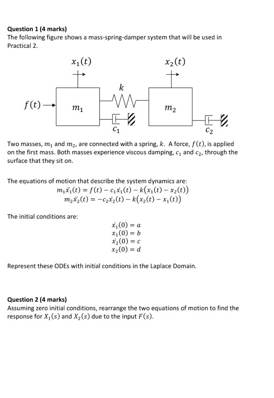 Solved Question 1 (4 marks) The following figure shows a