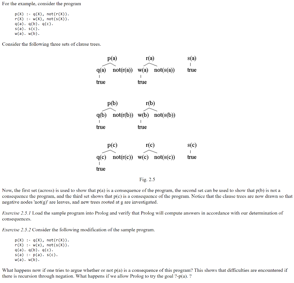 2 5 Negation As Failure The Negation As Failure N Chegg Com