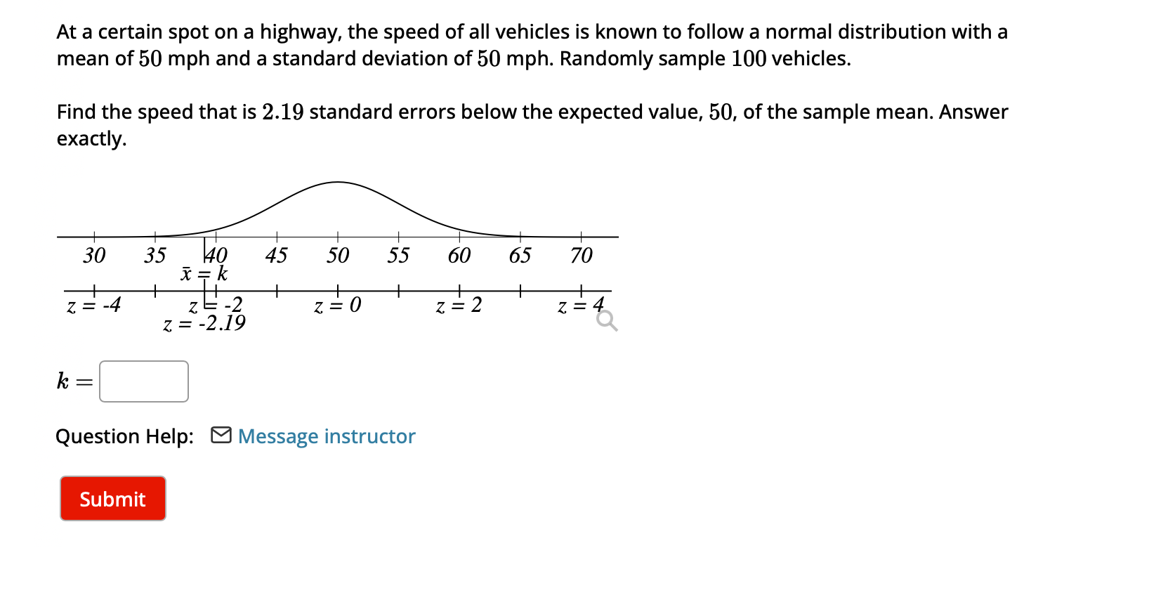 Solved At a certain spot on a highway, the speed of all | Chegg.com