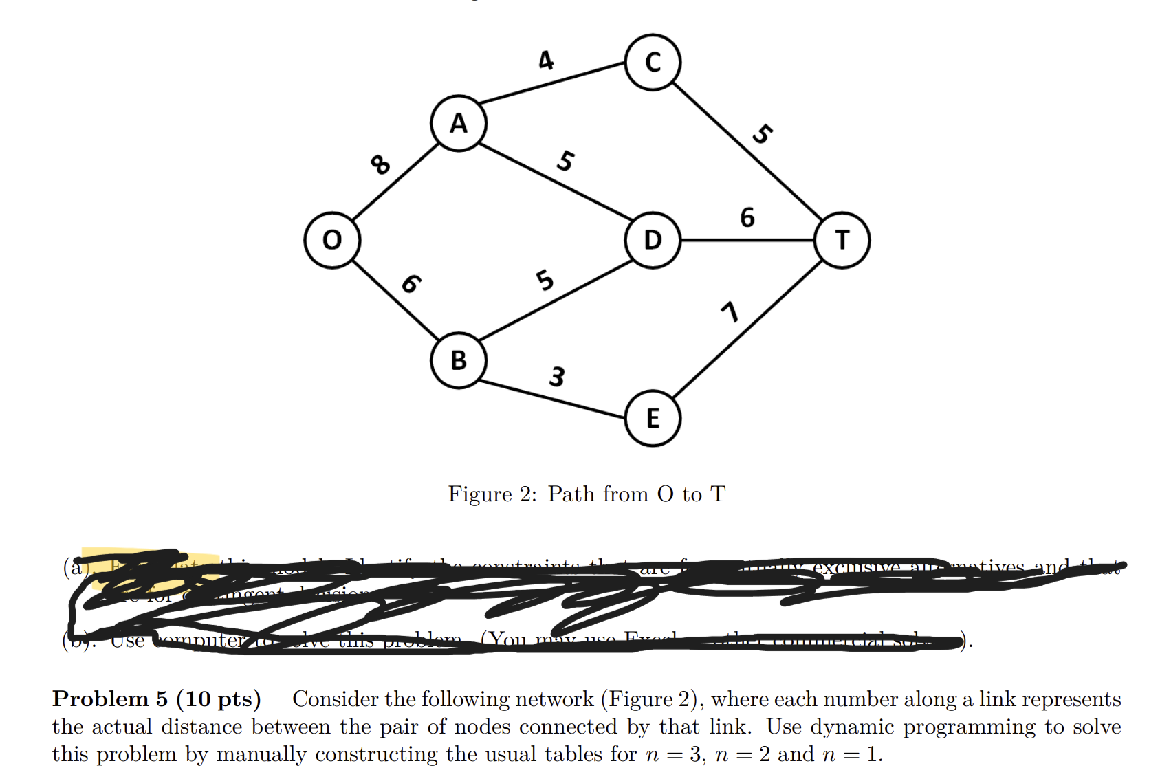 Solved Problem 5 (10 ﻿pts) ﻿Consider The Following Network | Chegg.com