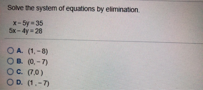 Solved r 20 (U complete) Solve the system of equations by | Chegg.com
