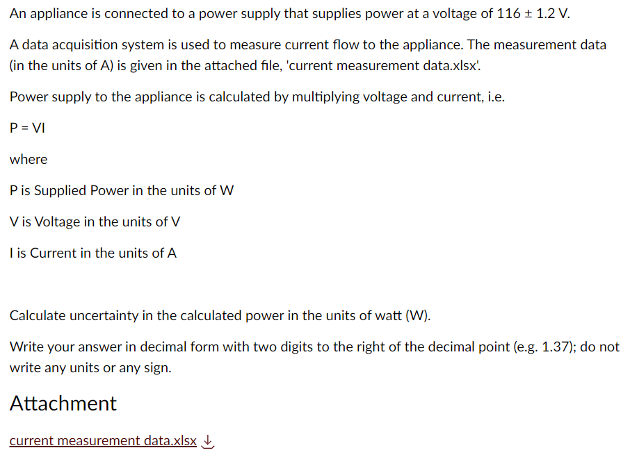 Solved An appliance is connected to a power supply that