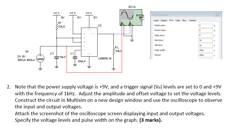 Solved Xs C1 Vcc 9v Vcc 9v Vcc 9v Exttm X Variant Rt 