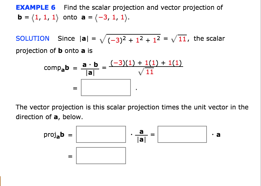 Vector Projection Of B On A