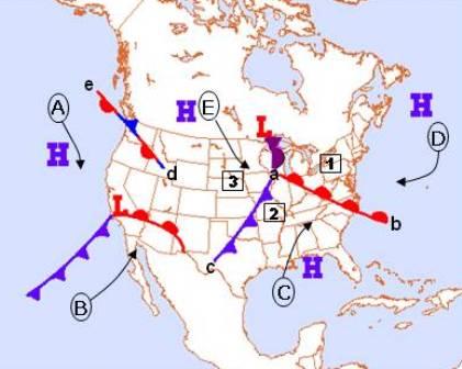 Solved 1. Weather Front Identification: Name the type of | Chegg.com