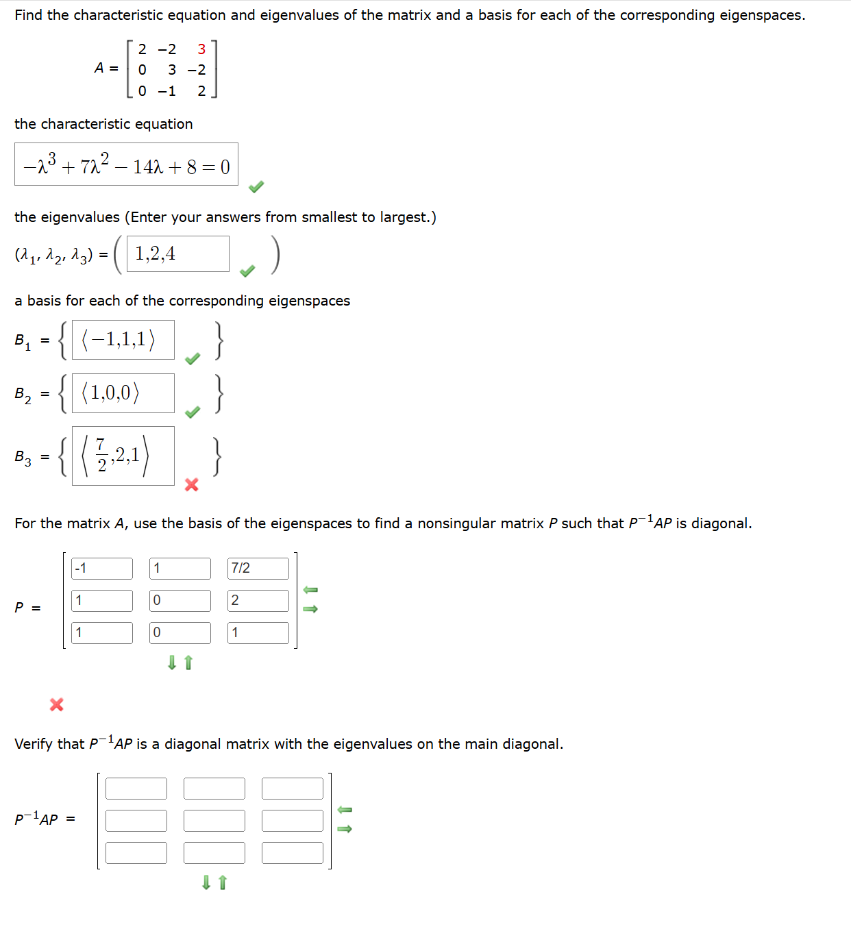 Solved Find the characteristic equation and eigenvalues of | Chegg.com