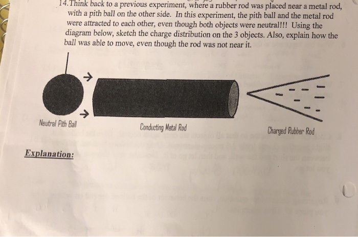 Solved 14.Think back to a previous experiment, where a | Chegg.com