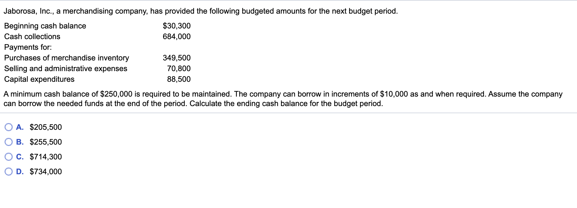 Solved Gunda Corp. has prepared a preliminary cash budget