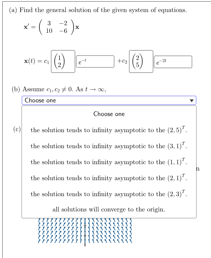 Solved (a) Find the general solution of the given system of | Chegg.com