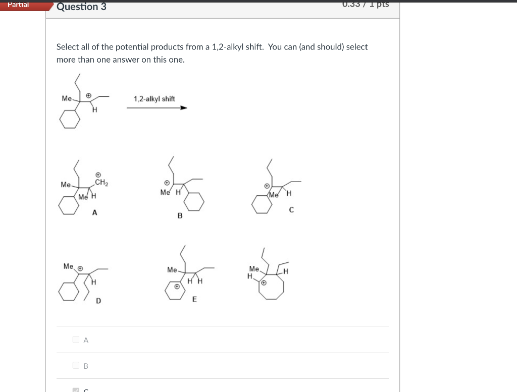 Solved Partial Question 3 0.337 1 pts Select all of the | Chegg.com