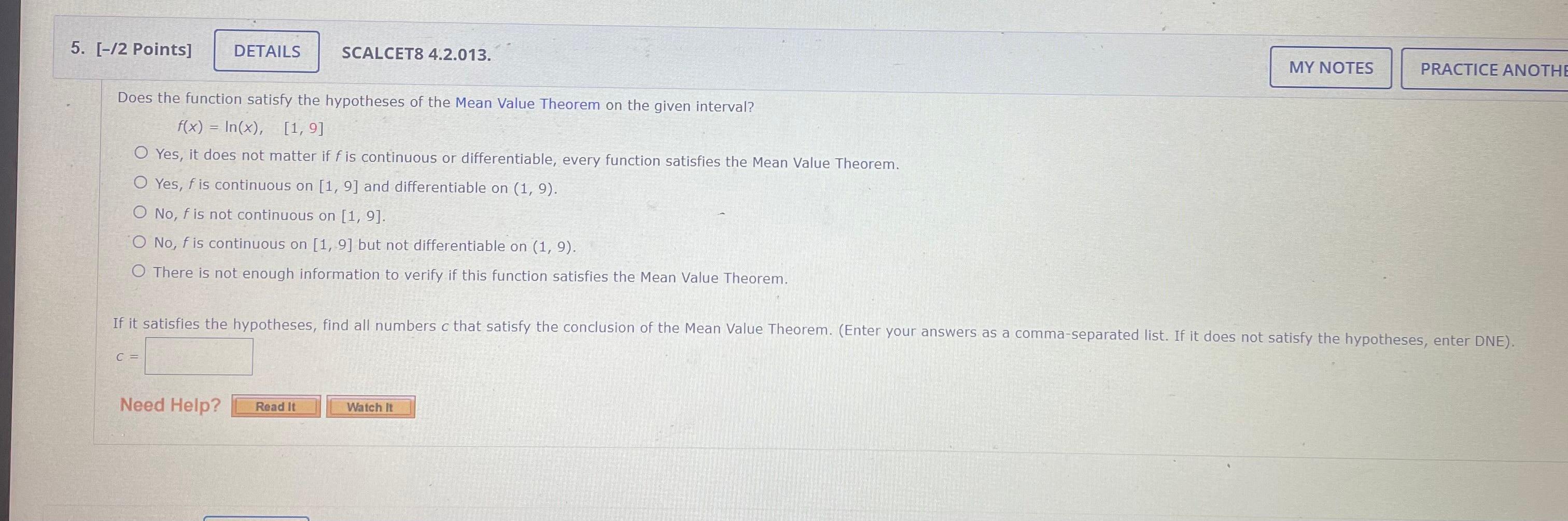 Solved 5. [-12 Points] DETAILS SCALCET8 4.2.013. MY NOTES | Chegg.com