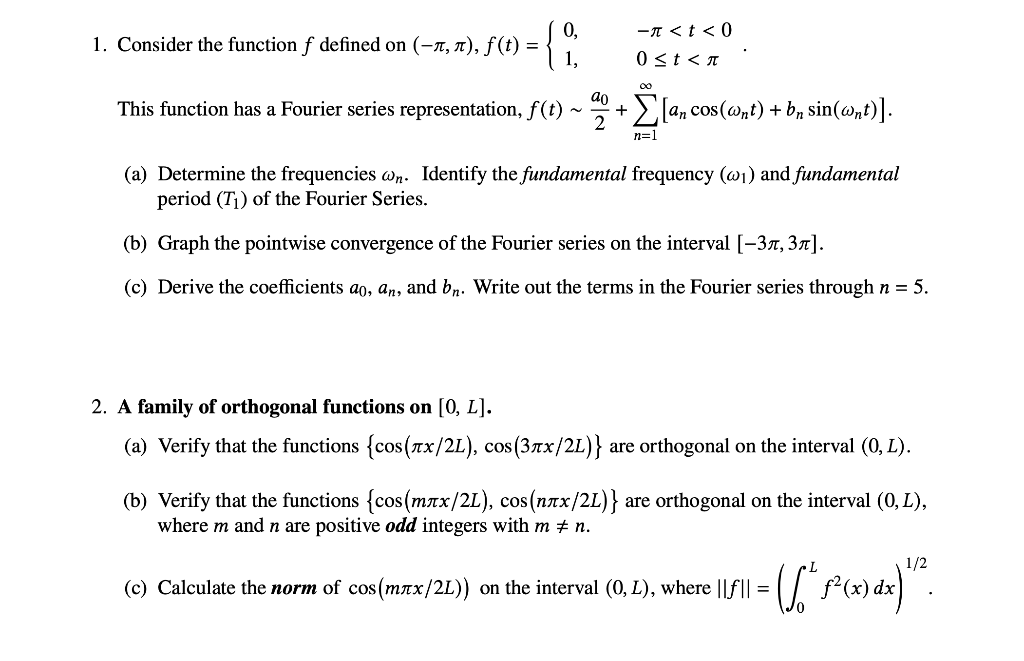 Solved 0, 1. Consider the function f defined on (-1, 1), | Chegg.com