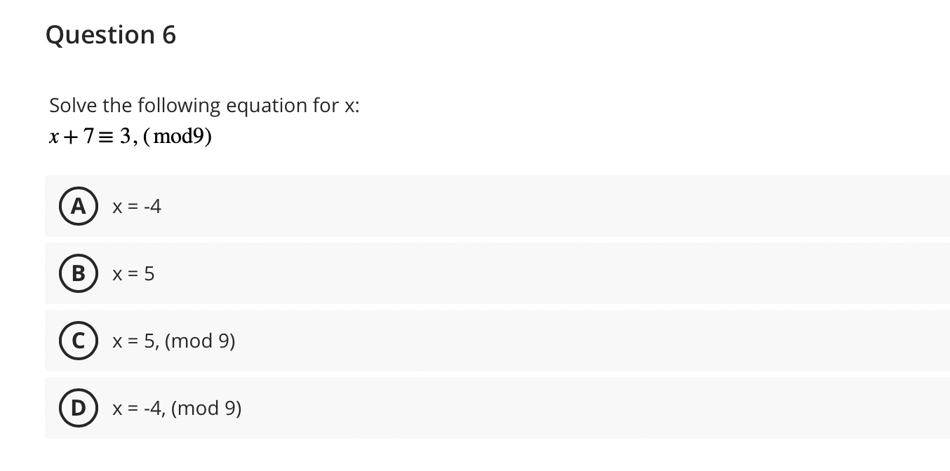 Solved Question 6solve The Following Equation For X Chegg Solved Question 6solve The Following Equation For X Chegg