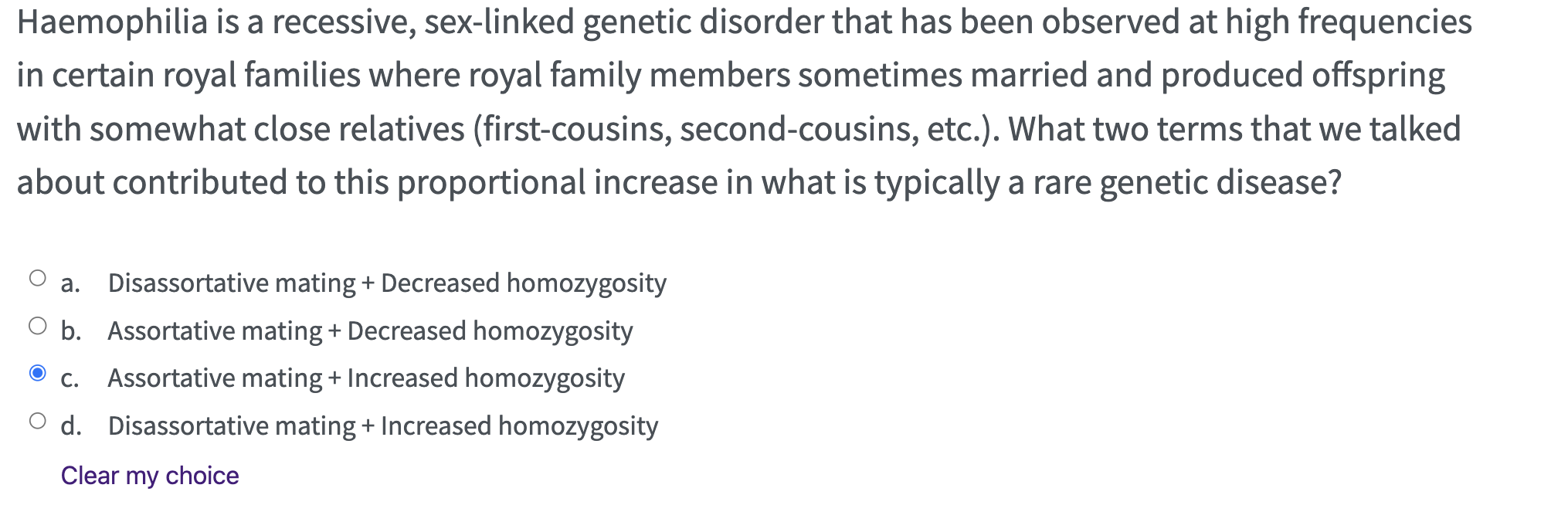 Solved Haemophilia is a recessive, sex-linked genetic | Chegg.com