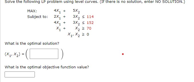 Solved Solve the following LP problem using level curves. | Chegg.com