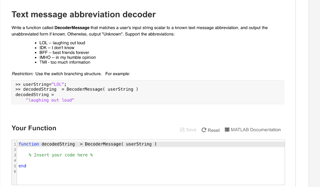Solved text message abbreviation decoder write a function chegg