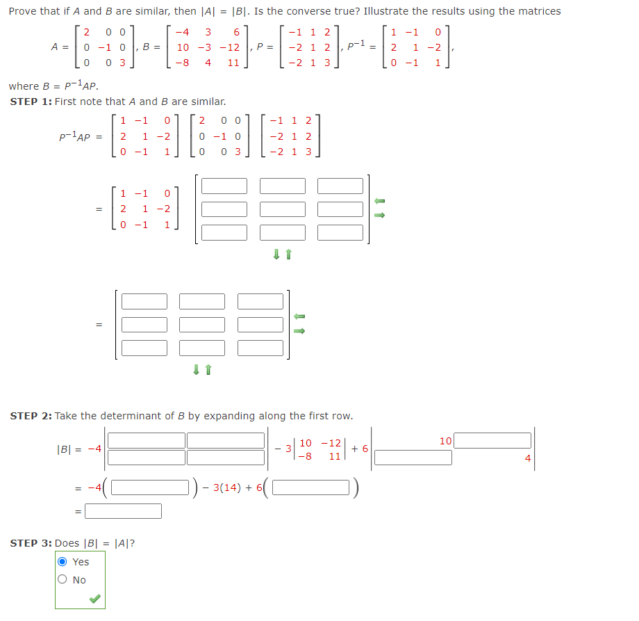 Solved = 0 B ] 4 Prove That If A And B Are Similar, Then |A| | Chegg.com