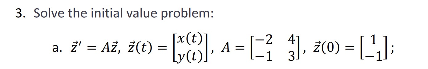 Solved 3. Solve the initial value problem: a. | Chegg.com