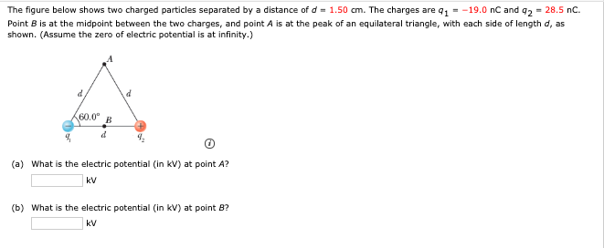 Solved The Figure Below Shows Two Charged Particles | Chegg.com