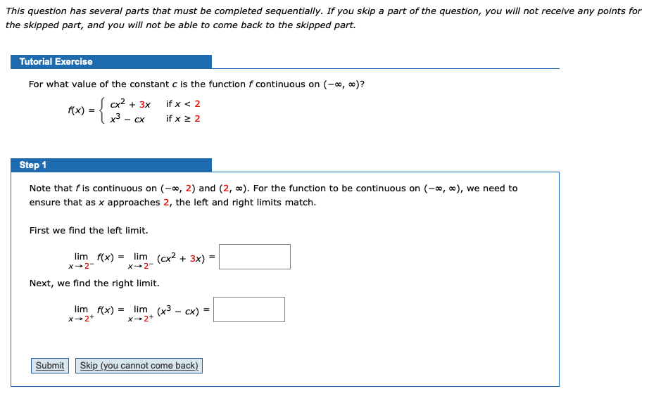 Solved This question has several parts that must be | Chegg.com