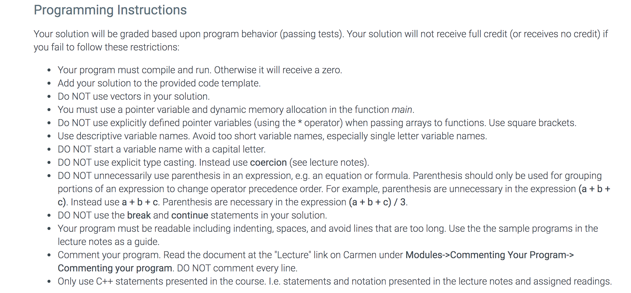 Solved Write code in c++, make sure all tests pass, and read | Chegg.com