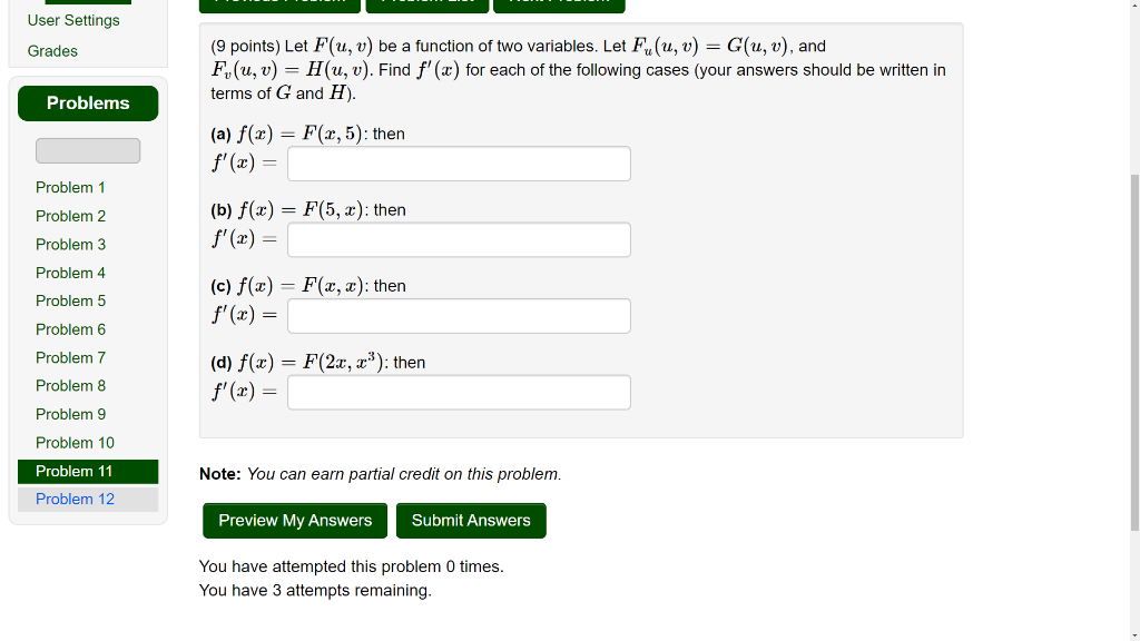 Solved Let F U V F U V Be A Function Of Two Variables L Chegg Com