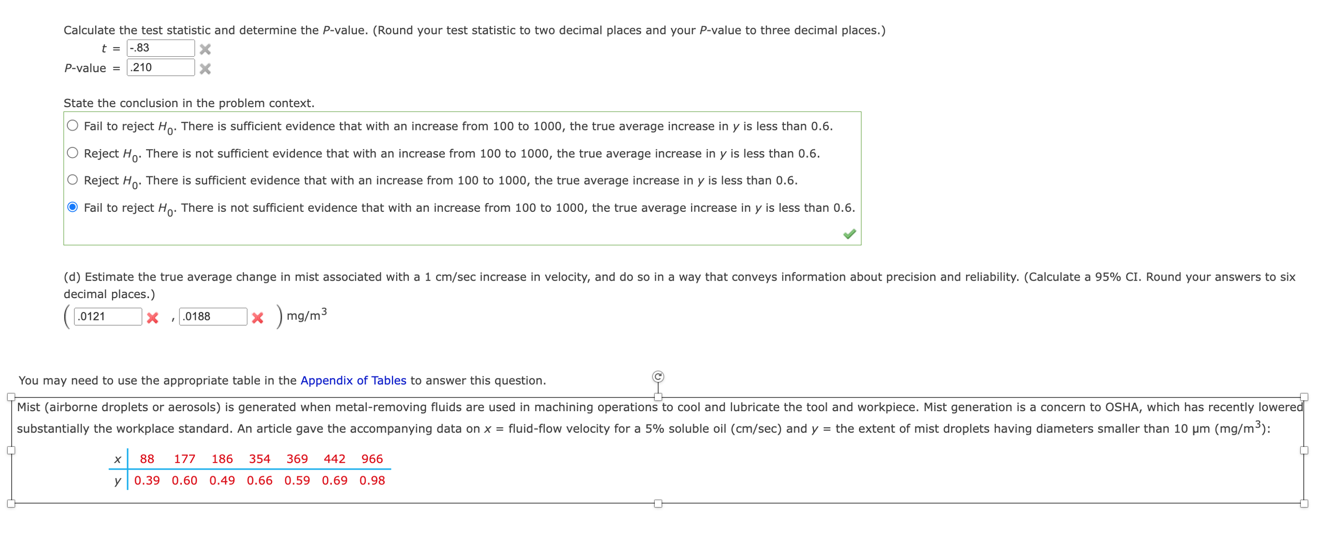 Solved please questions Calculate the test statistic and | Chegg.com