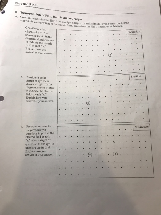 Solved Predict the magnitude and direction of the electric | Chegg.com