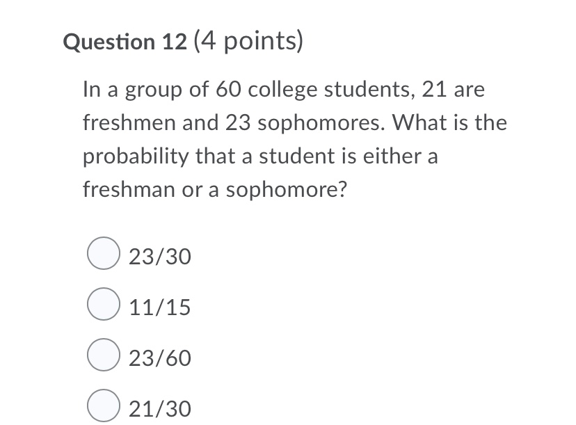 Solved Question 11 (4 points) In a Java programming class of | Chegg.com