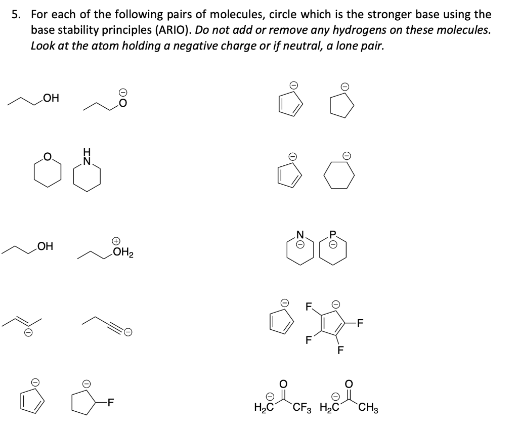 Solved 5. For Each Of The Following Pairs Of Molecules, | Chegg.com