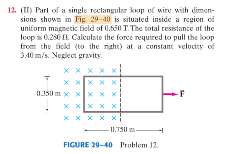 Solved 12. (II) Part of a single rectangular loop of wire | Chegg.com