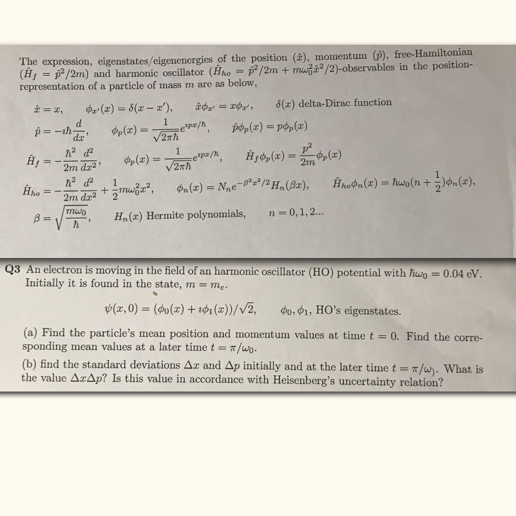 Solved The Expression Eigenstates Eigenenergies Of The P Chegg Com