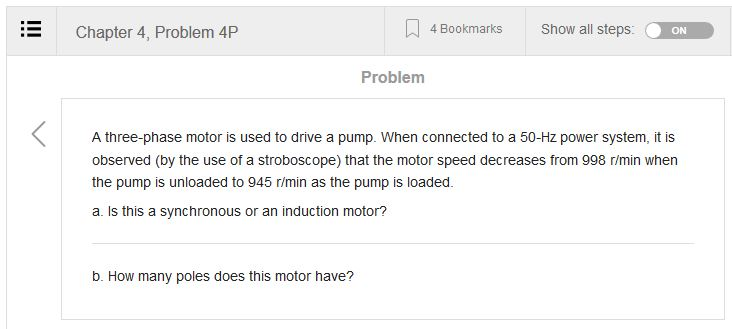 Solved E Chapter 4, Problem 4P 4 Bookmarks Show All Steps: | Chegg.com