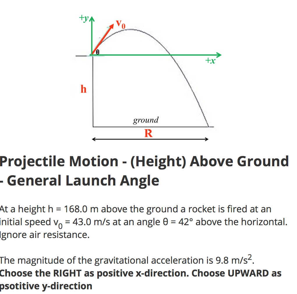 Initial Height Projectile Motion