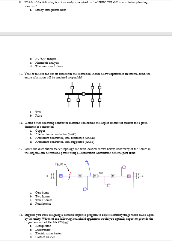 Solved 9. Which of the following is not an analysis required | Chegg.com