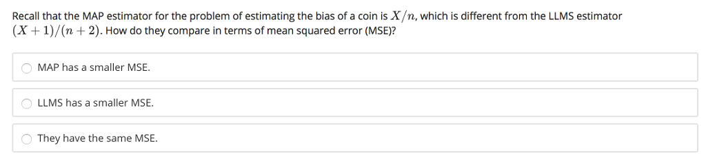 Solved Recall that the MAP estimator for the problem of | Chegg.com