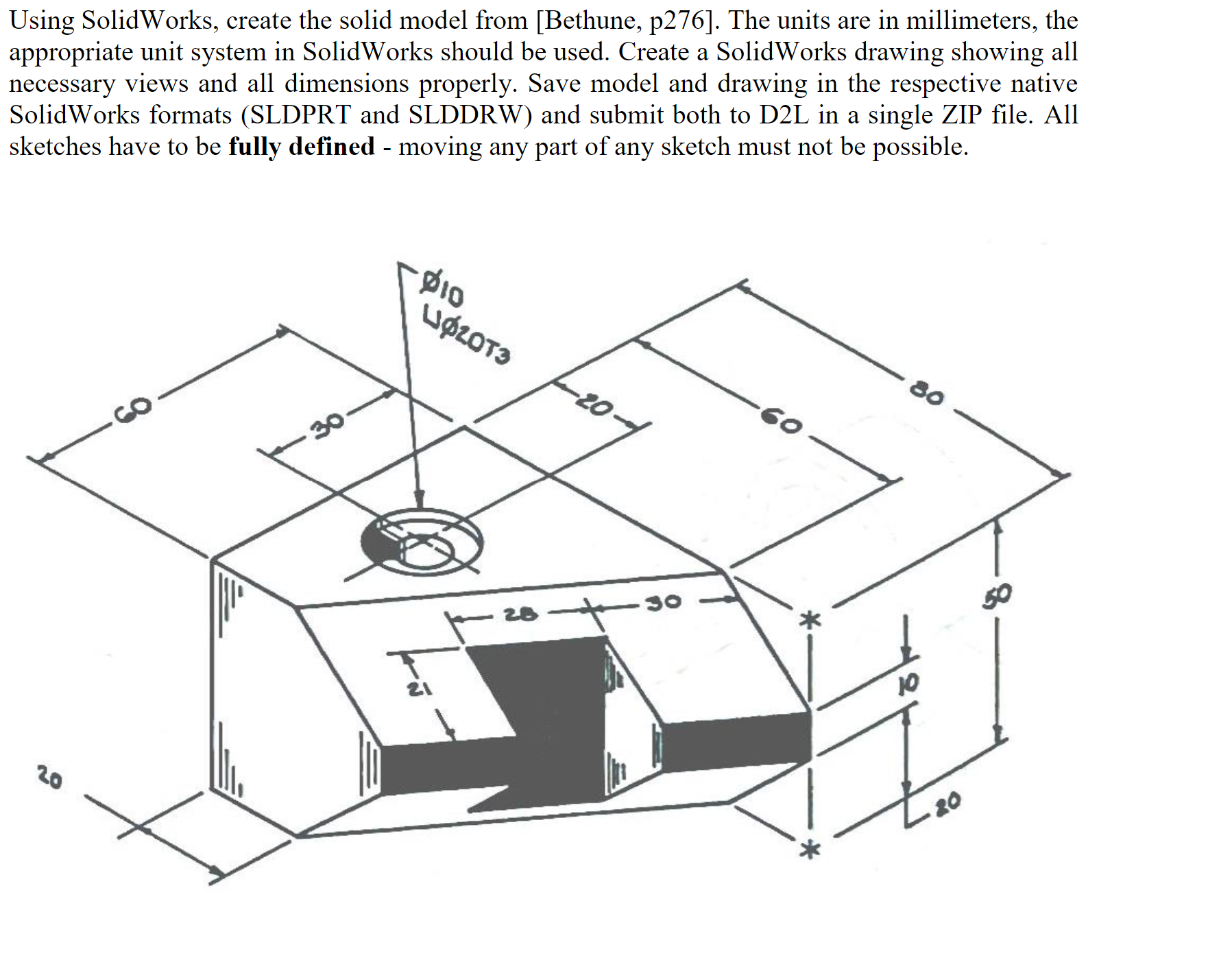 Solved Please Helpusing Solidworks Create The Solid Model Chegg Solved Please Helpusing Solidworks Create The Solid Model Chegg