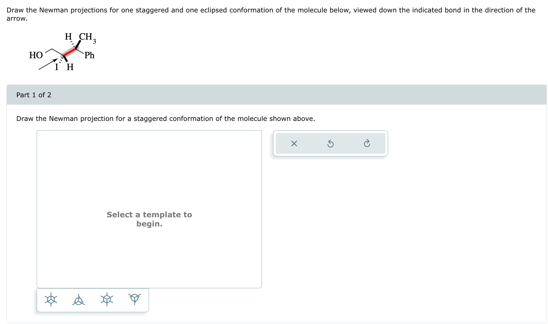 Solved Draw the Newman projections for one staggered and one | Chegg.com