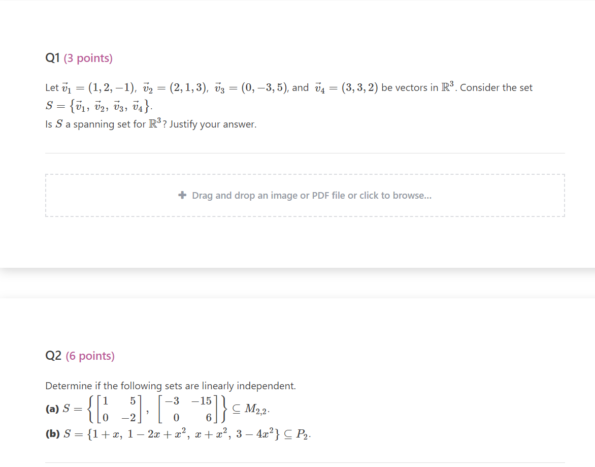 Solved Let v1=(1,2,−1),v2=(2,1,3),v3=(0,−3,5), and | Chegg.com