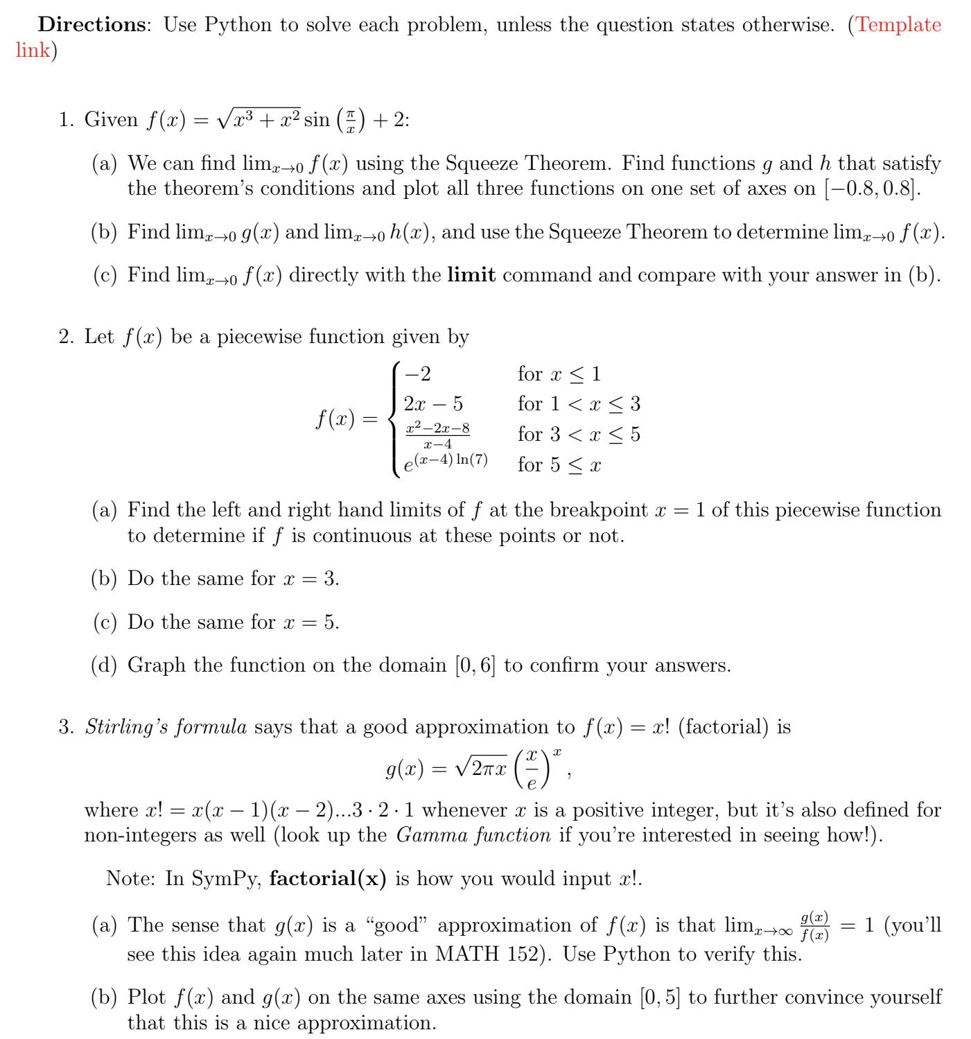 Solve Using Python. | Chegg.com