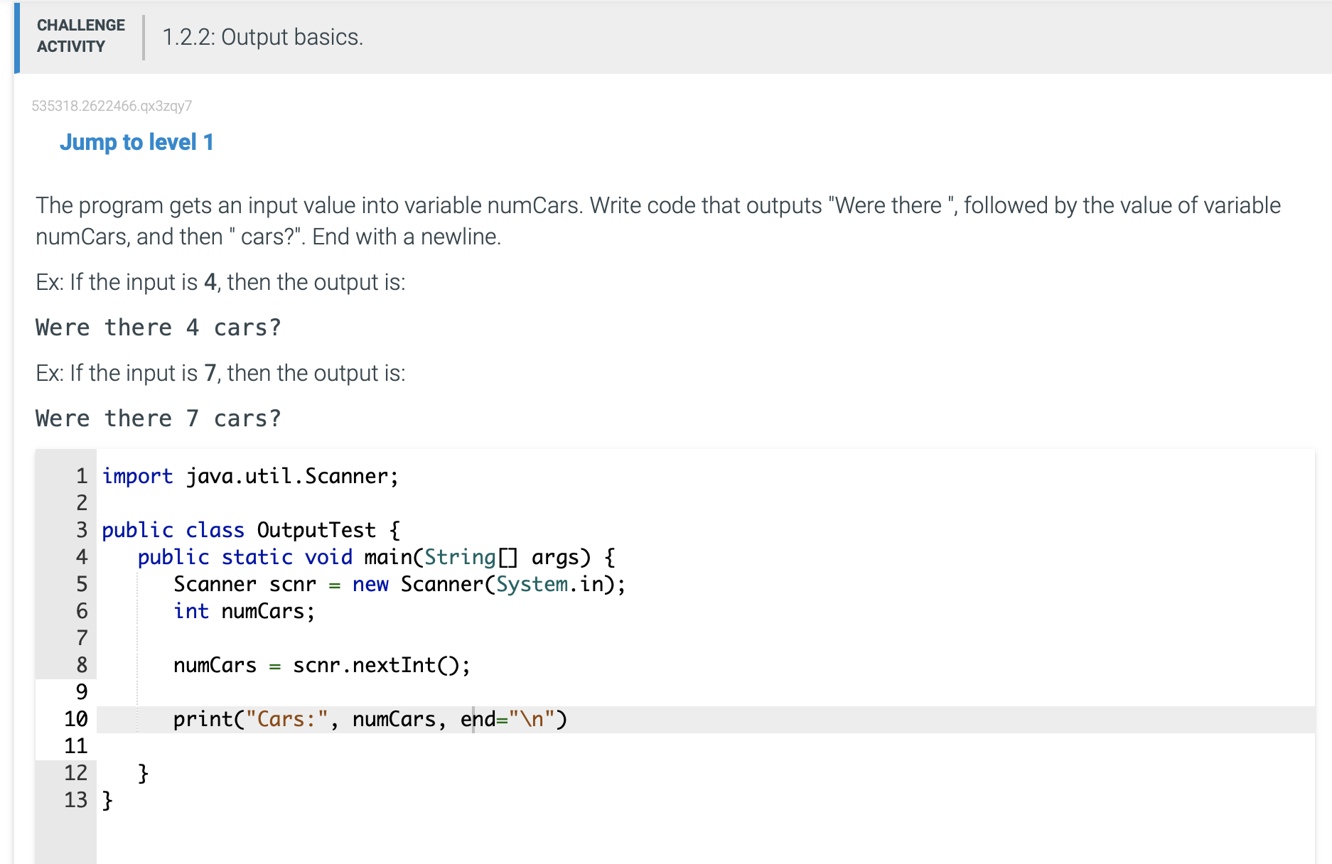 Solved 535318.2622466.qx3zqy7Jump to level 1The program gets | Chegg.com