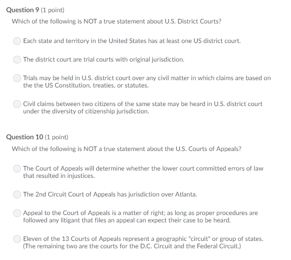 Which Of The Following Statements Regarding State Courts Is True