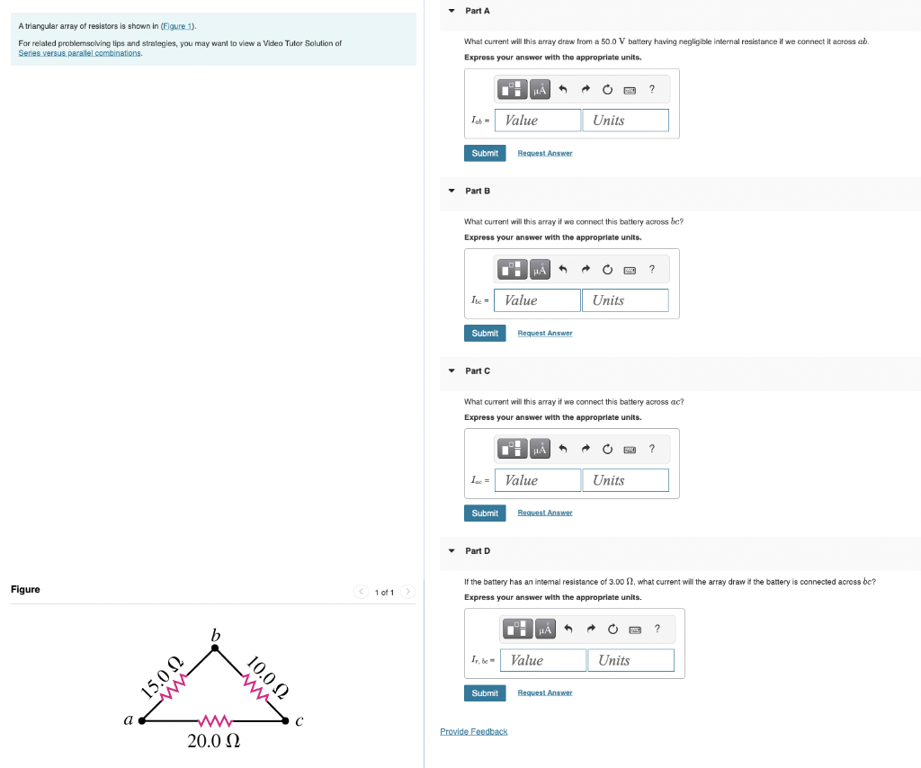 Solved A triangular array of resistors is shown in (Figure | Chegg.com