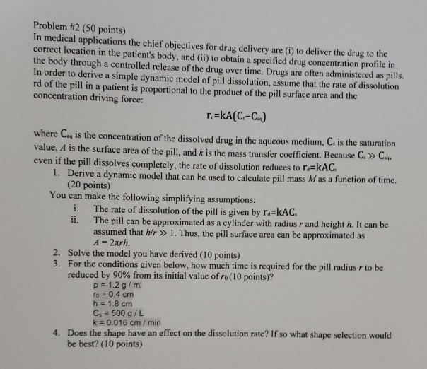 Solved Problem #2 (50 points) In medical applications the | Chegg.com