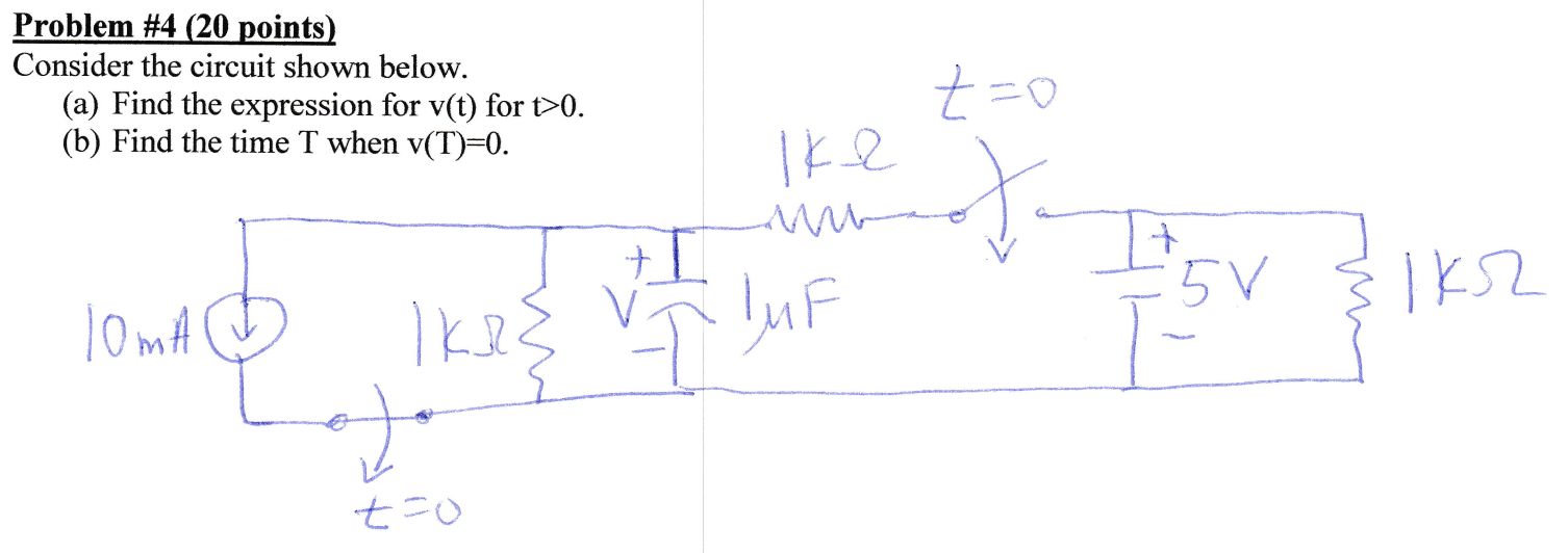 Solved Problem #4 (20 Points) Consider The Circuit Shown | Chegg.com