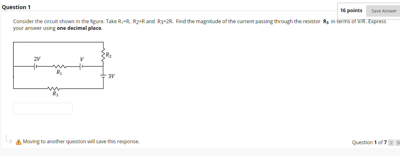 Solved Question 1 16 points Save Answer Consider the circuit | Chegg.com