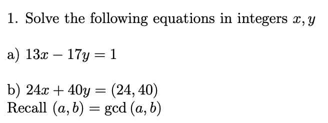Solved Please solve both parts of question one. The class is | Chegg.com
